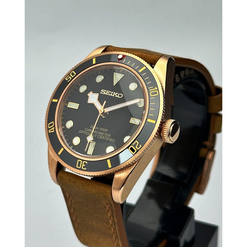 Seiko gold leather watch online